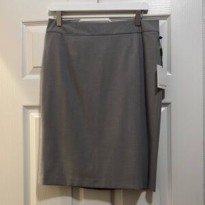 Calvin Klein Gray Pencil Skirt Knee-Length Work